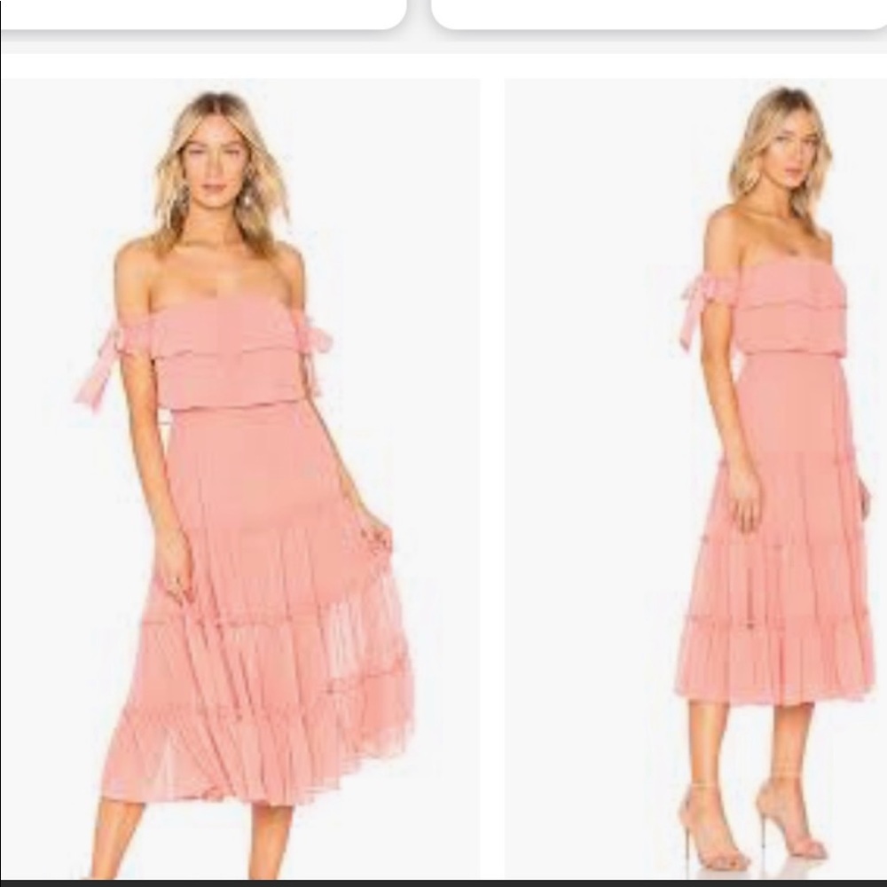 Misa Los Angeles Strapless Pink Dress